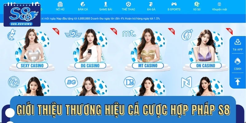 Thông tin cơ bản về nền tảng cá cược hợp pháp S8