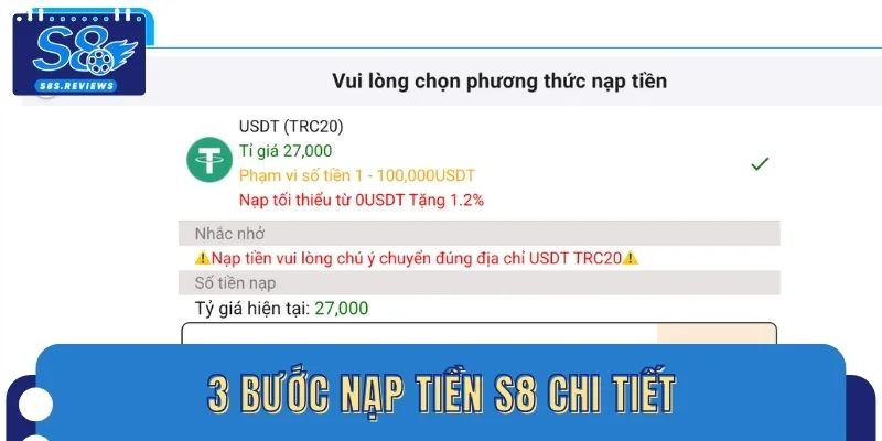 Chuyển vốn vào ví thành công với 3 bước