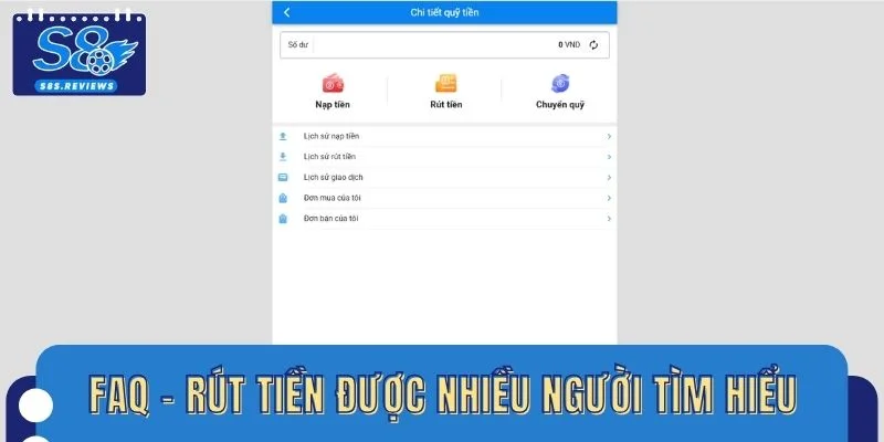 Các thắc mắc về rút tiền được nhiều người tìm hiểu